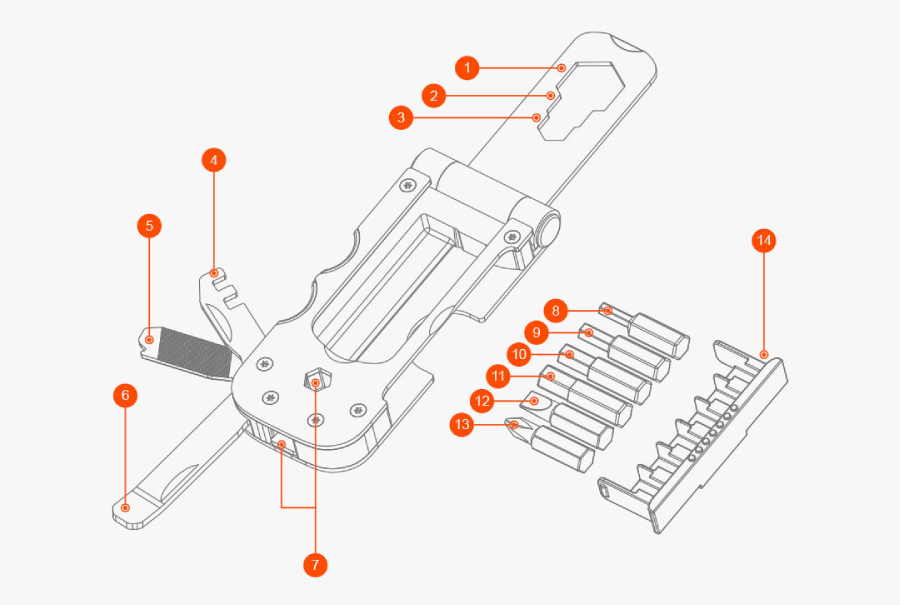 Xiaomi Nextool Multifunctional Bicycle Multitool NE0122